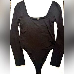 Forever 21 black Long Sleeve bodysuit Shirt